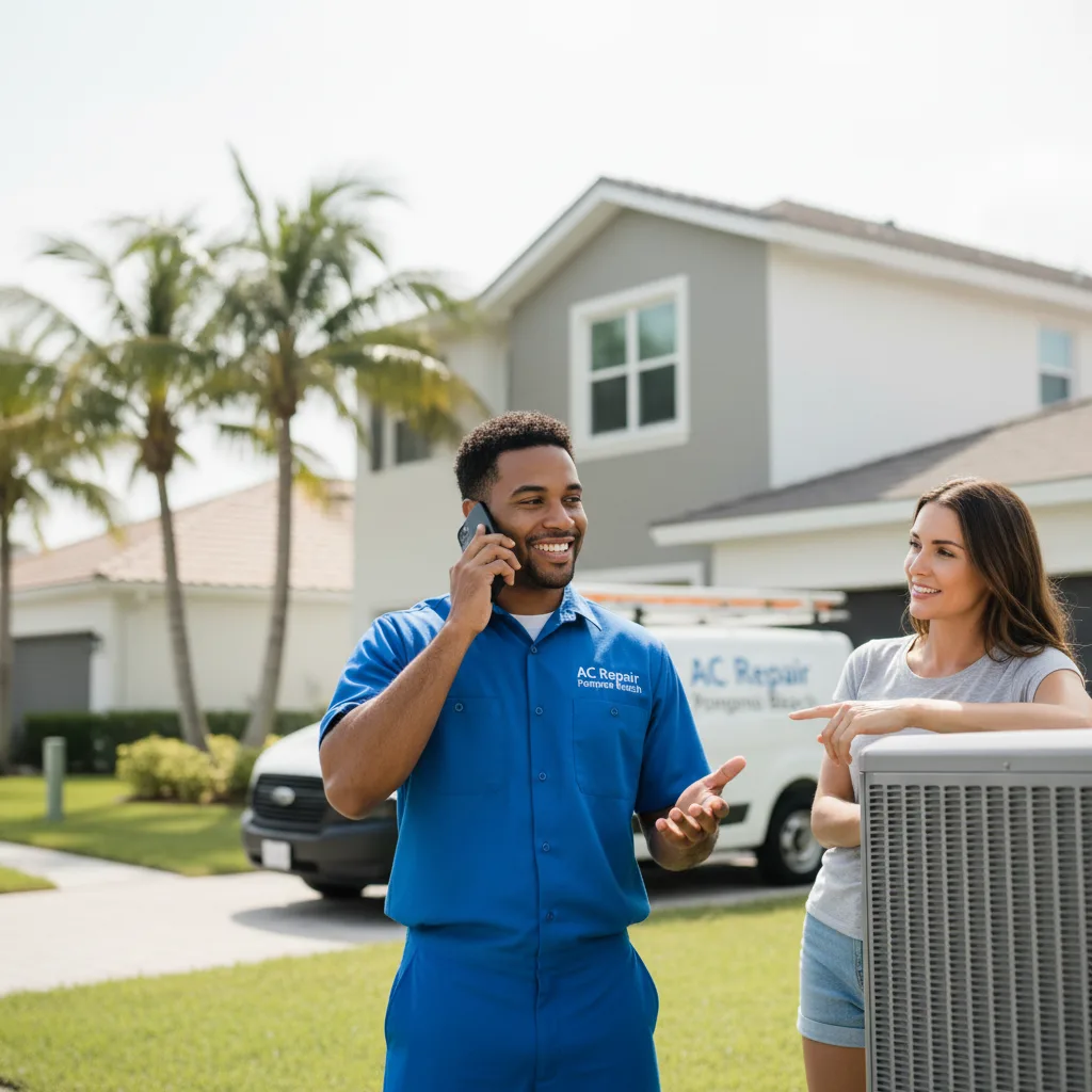 AC Repair Pompano Beach customer support in Center